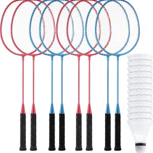 Lightweight Badminton Racket Pair with Shuttlecocks