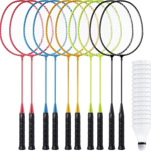 Badminton Rackets with Shuttlecocks for Outdoor Play